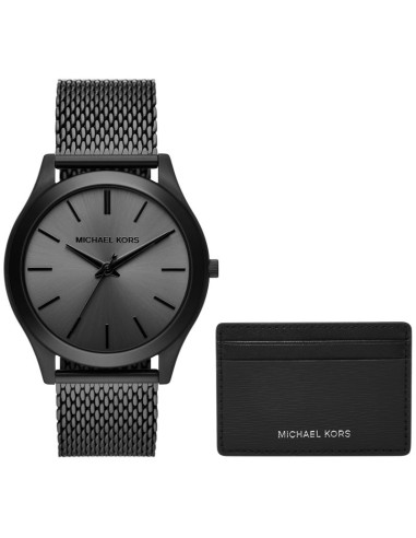 Zegarek męski + etui na karty michael kors mk1085set + box