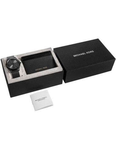 Zegarek męski + etui na karty michael kors mk1085set + box