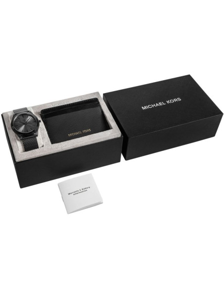 Zegarek męski + etui na karty michael kors mk1085set + box