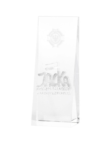 Trofeum szklane z grawerem 3d w etui