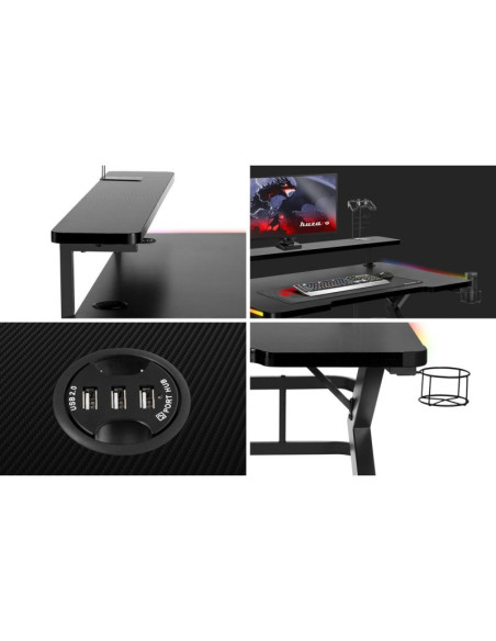 Biurko gamingowe huzaro hero 5.0 rgb