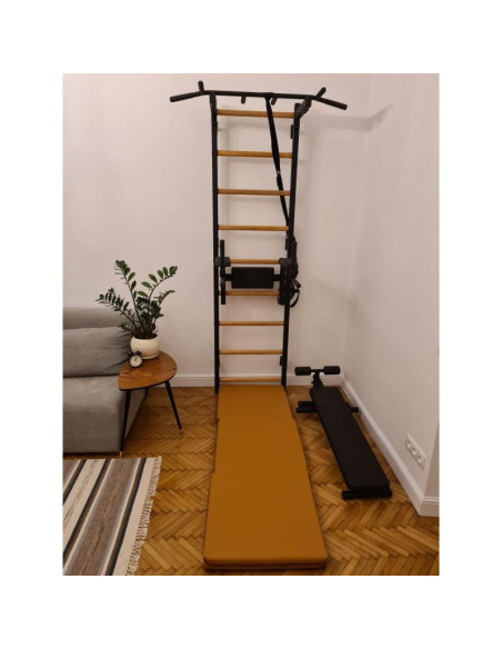 Materac gimnastyczny składany brązowy 180cm benchk