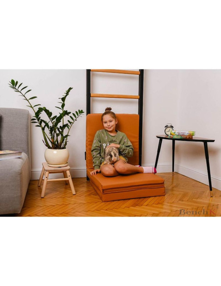 Materac gimnastyczny składany brązowy 180cm benchk