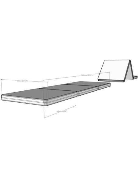 Materac gimnastyczny składany brązowy 180cm benchk