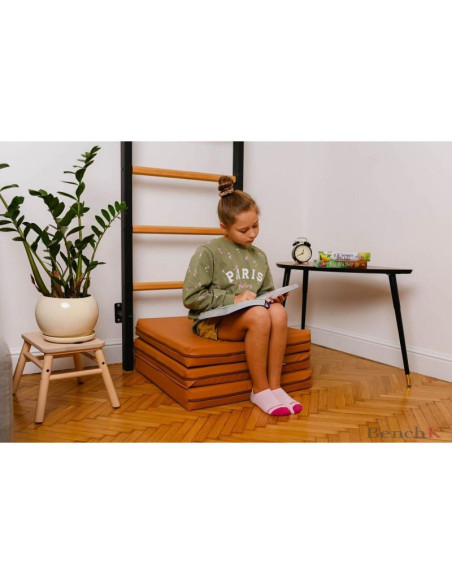 Materac gimnastyczny składany brązowy 180cm benchk