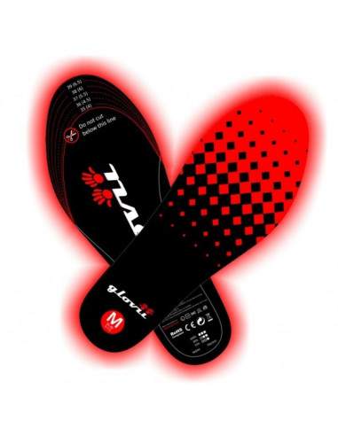 Wkład ogrzewane do butów glovii gw2m (35, 36, 37, 38, 39, 40  kolor czarno-czerwony)