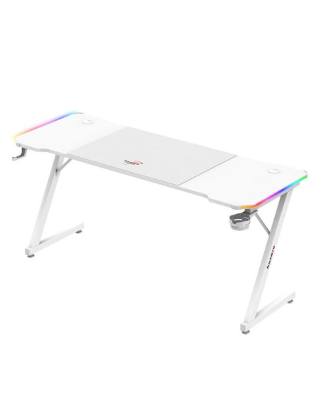 Biurko gamingowe huzaro hero 4.8 white rgb