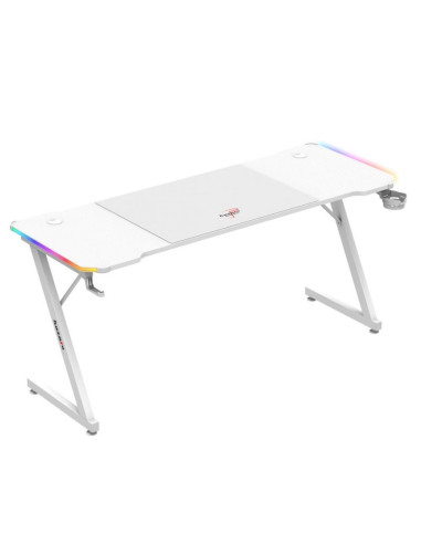 Biurko gamingowe huzaro hero 4.8 white rgb