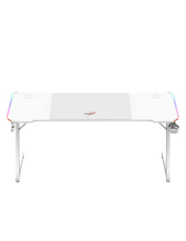 Biurko gamingowe huzaro hero 4.8 white rgb