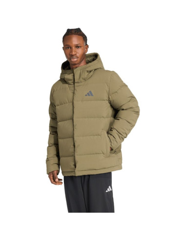 Kurtka męska adidas helionic climawarm hoodie oliwkowa jx0580