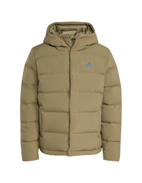 Kurtka męska adidas helionic climawarm hoodie oliwkowa jx0580