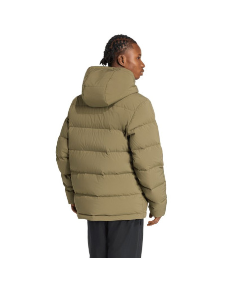 Kurtka męska adidas helionic climawarm hoodie oliwkowa jx0580