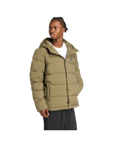Kurtka męska adidas helionic climawarm hoodie oliwkowa jx0580