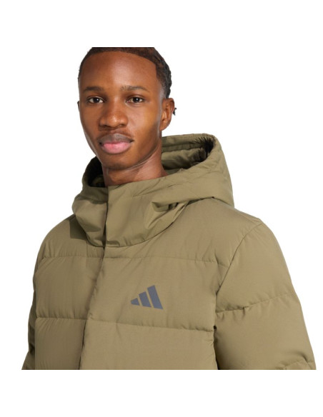Kurtka męska adidas helionic climawarm hoodie oliwkowa jx0580