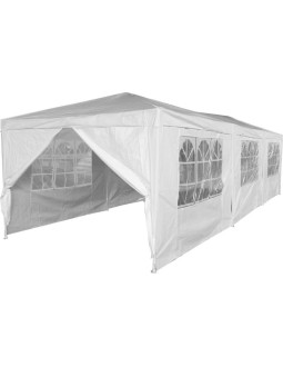 Pawilon namiot ogrodowy cateringowy pe 9x3m + 8 ścianek biały