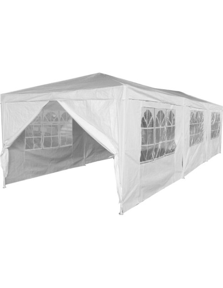 Pawilon namiot ogrodowy cateringowy pe 9x3m + 8 ścianek biały