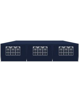 Pawilon namiot ogrodowy cateringowy pe 9x3m + 8 ścianek granatowy