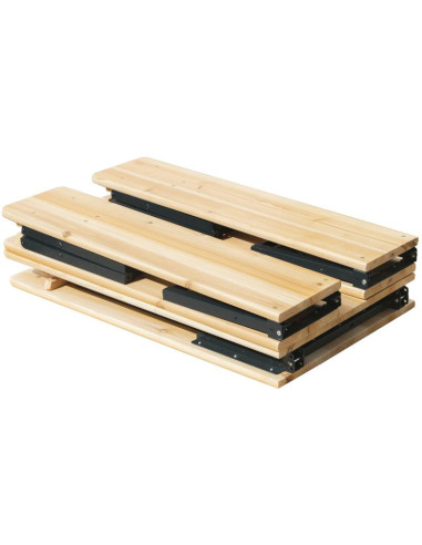 Zestaw piknikowy barowy drewniany stół i 2 ławki składany