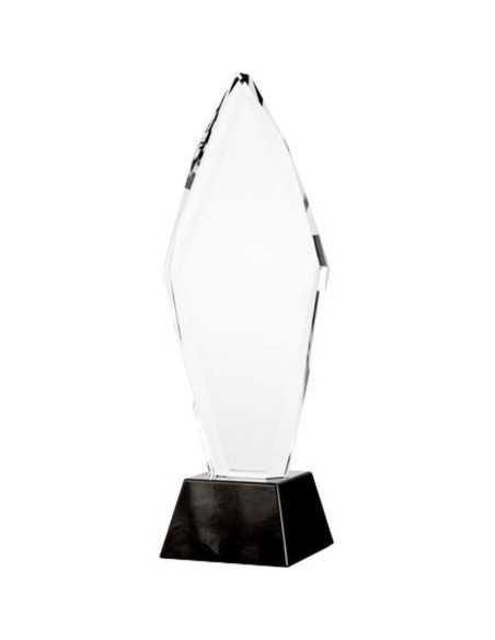 Trofeum szklane grawerowane h 31 cm