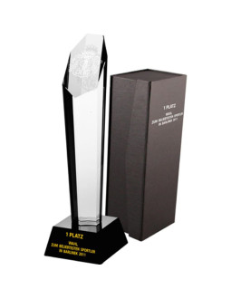 Trofeum szklane grawerowane z etui + wypełnienie farbą 2