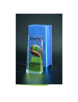 Trofeum szklane z nadrukiem kolorowym luxorjet i etui 2