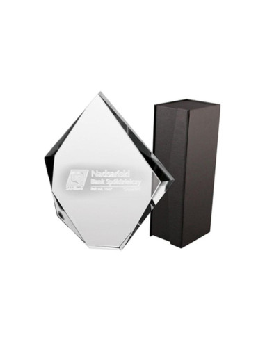 Trofeum szklane grawerowane 3d z etui
