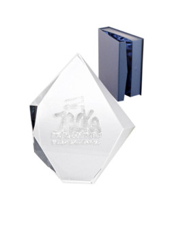 Trofeum szklane grawerowane 3d z etui 2