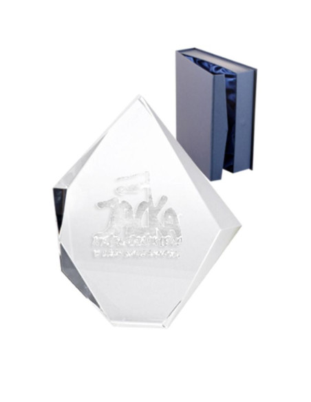 Trofeum szklane grawerowane 3d z etui