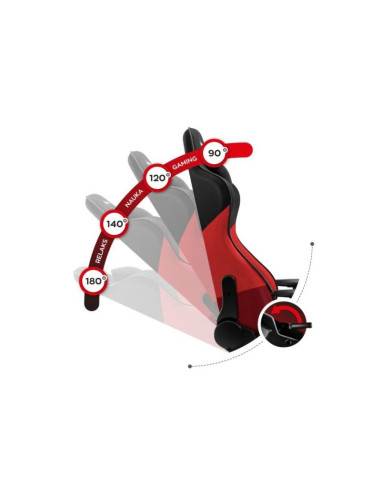 Fotel gamingowy huzaro force 6.2 red mesh