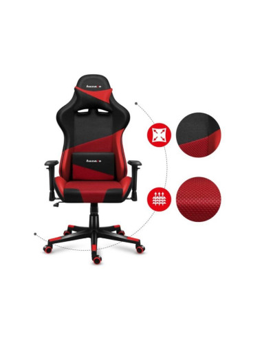 Fotel gamingowy huzaro force 6.2 red mesh