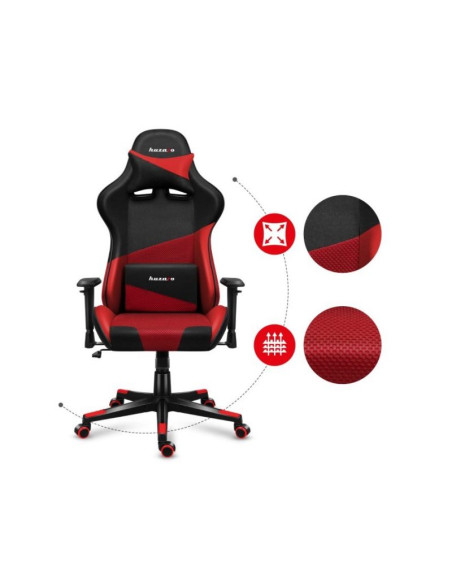 Fotel gamingowy huzaro force 6.2 red mesh
