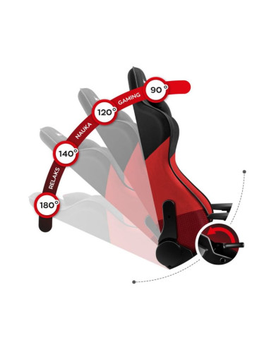Fotel gamingowy huzaro force 6.2 red mesh