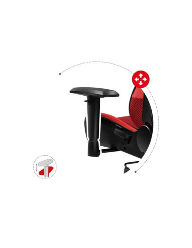 Fotel gamingowy huzaro force 6.2 red mesh