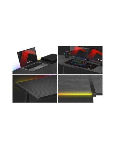 Biurko gamingowe huzaro hero 6.0 black rgb