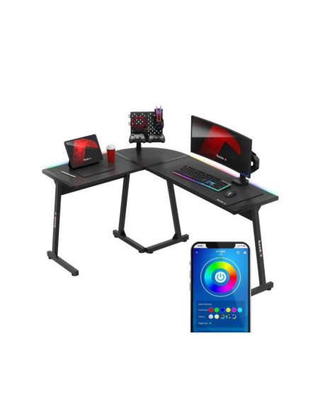 Biurko gamingowe huzaro hero 6.0 black rgb
