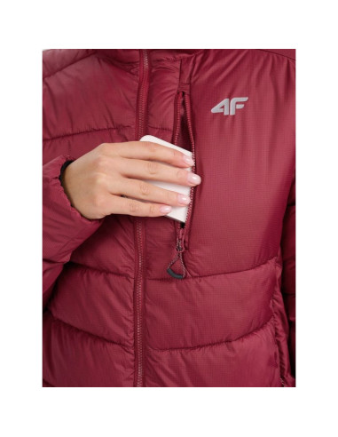 Kurtka puchowa trekkingowa z wypełnieniem primaloft silver damska 4f 4fraw25tdjaf0792-60s