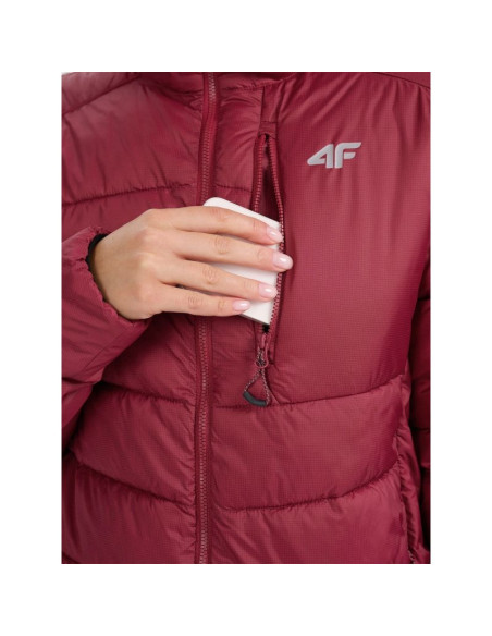 Kurtka puchowa trekkingowa z wypełnieniem primaloft silver damska 4f 4fraw25tdjaf0792-60s