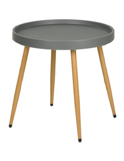 Zestaw mebli balkonowych stół i 2 krzesła szary 2