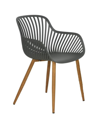 Zestaw mebli balkonowych stół i 2 krzesła szary