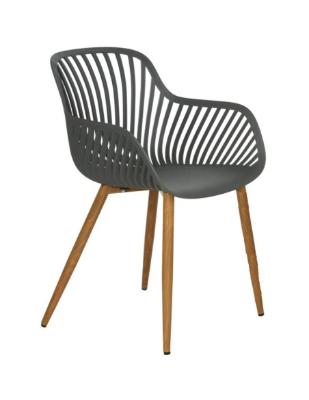 Zestaw mebli balkonowych stół i 2 krzesła szary