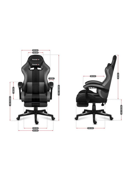 Fotel gamingowy huzaro force 4.7 grey mesh
