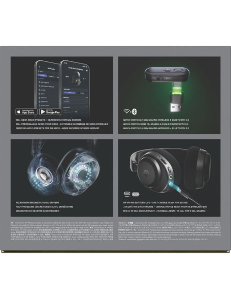 Słuchawki steelseries arctis nova 3x wireless for xbox, czarne