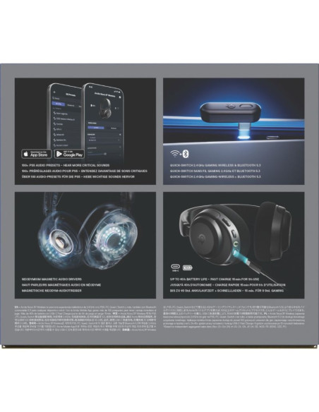 Słuchawki steelseries arctis nova 3p wireless for playstation, black