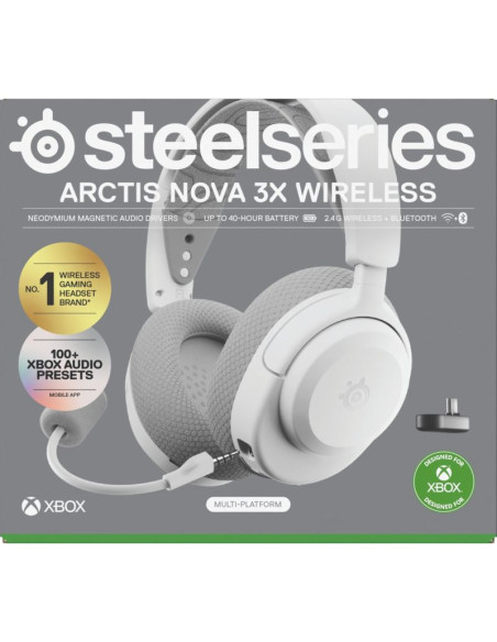 Słuchawki steelseries arctis nova 3x wireless for xbox, white