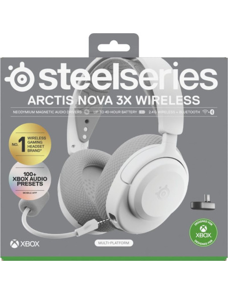 Słuchawki steelseries arctis nova 3x wireless for xbox, white