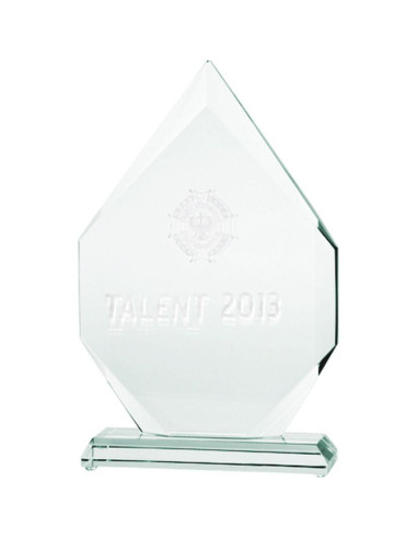 Trofeum szklane grawerowane 3d z etui