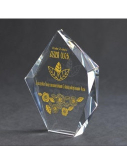 Trofeum szklane grawerowane + wypełnienie farbą 2