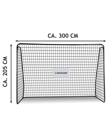 Bramka do piłki nożnej z siatką 300x205x120cm dunlop