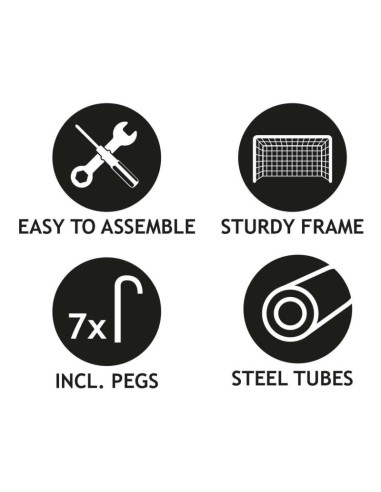 Bramka do piłki nożnej z siatką 300x205x120cm dunlop