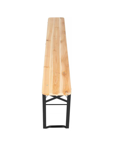 Zestaw piknikowy barowy drewniany stół i 2 ławki